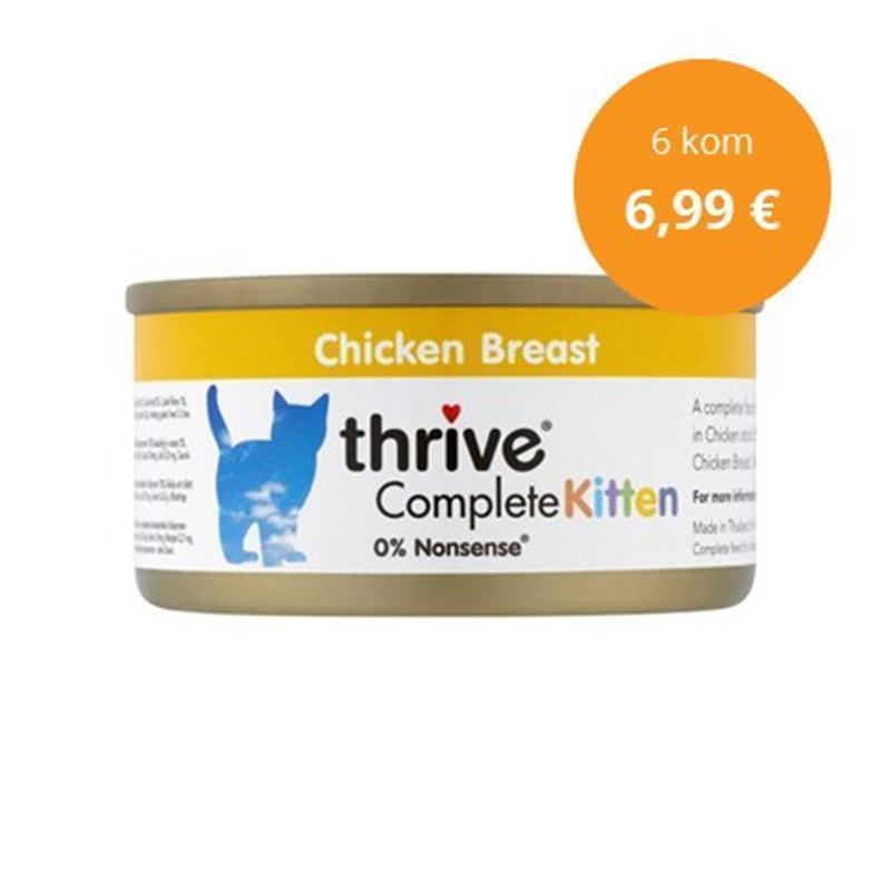 Thrive paket Complete Kitten piščanec 6x75g