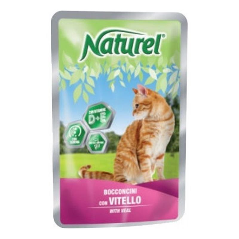 Naturel cat vrečka teletina 100g