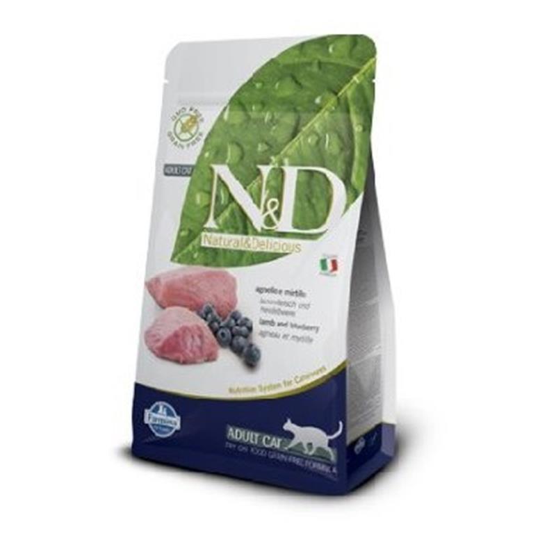 N&D Adult Cat Grain Free jagnjetina in borovnice