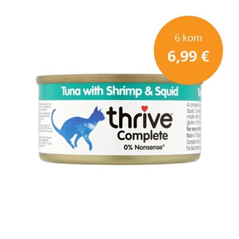 Thrive paket Complete tuna s kozicami in lignji 6x75g