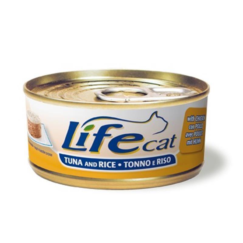 Lifecat konzerva tuna in riž s piščancem 170g