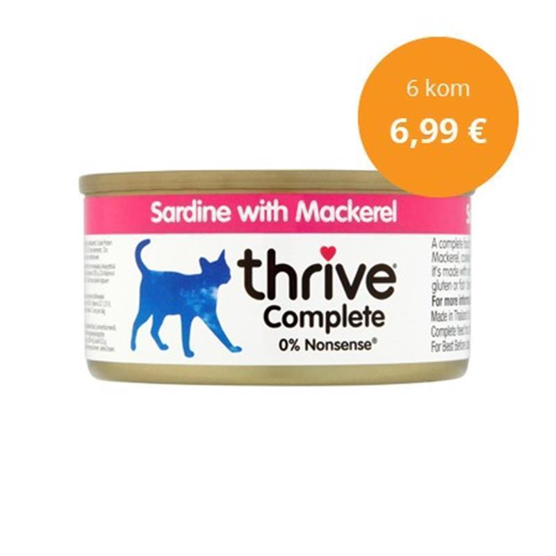 Thrive paket Complete sardine s skušo 6x75g