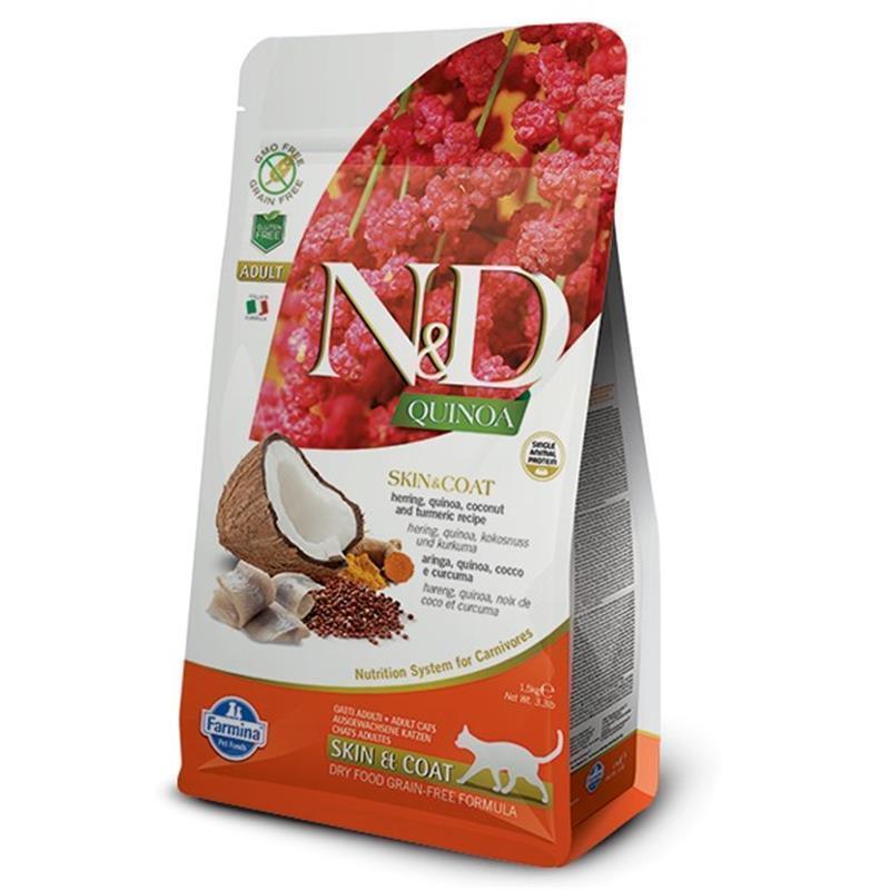 N&D Quinoa Cat Skin & Coat Herring