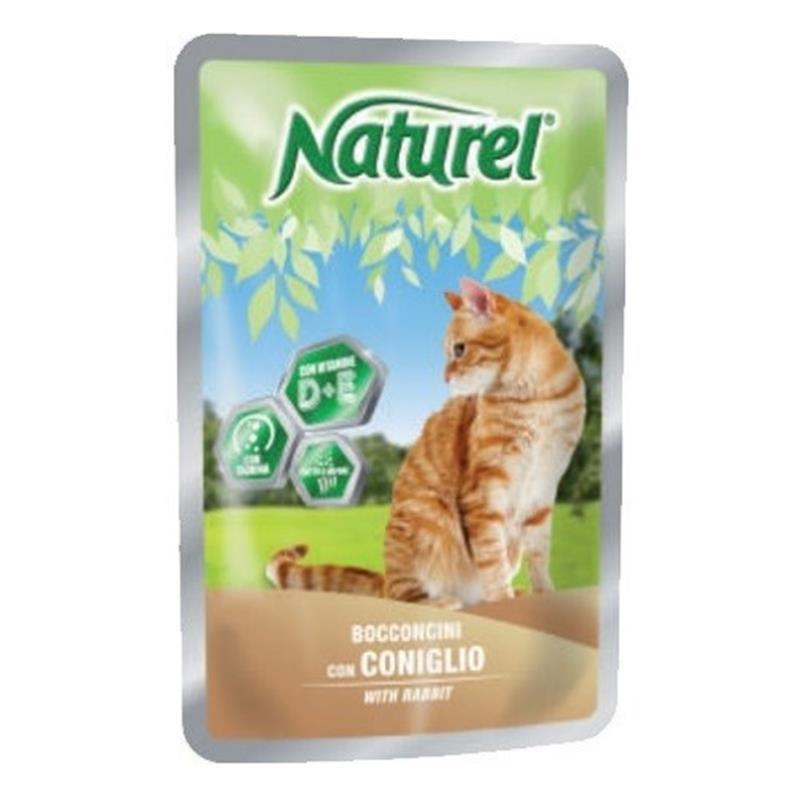 Naturel cat vrečka zajec 100g