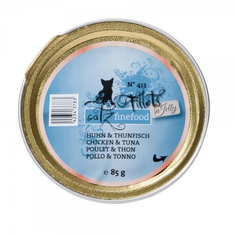 Catz Finefood fillets no. 413 piščanec in tuna v želatini 85g