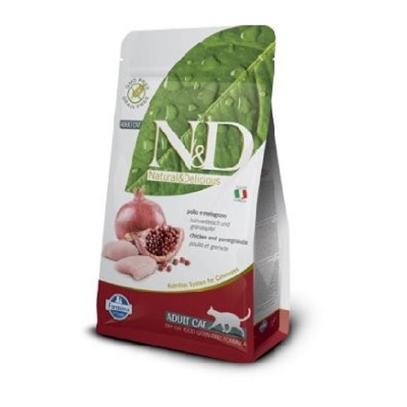 N&D Adult Cat Grain Free piščanec in granatno jabolko 2x5kg