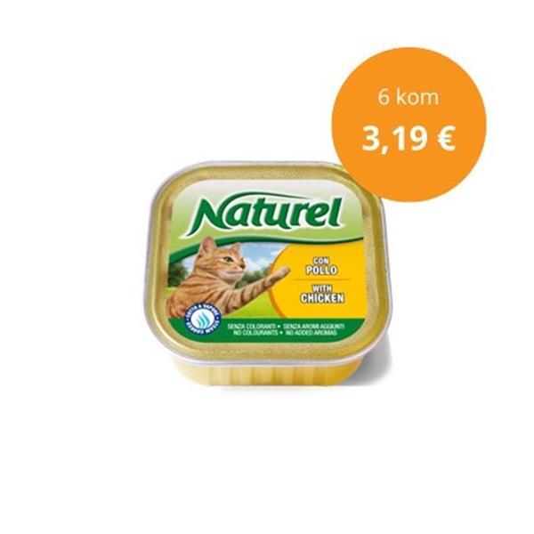 Naturel cat paket alu posodic piščanec 6x100g