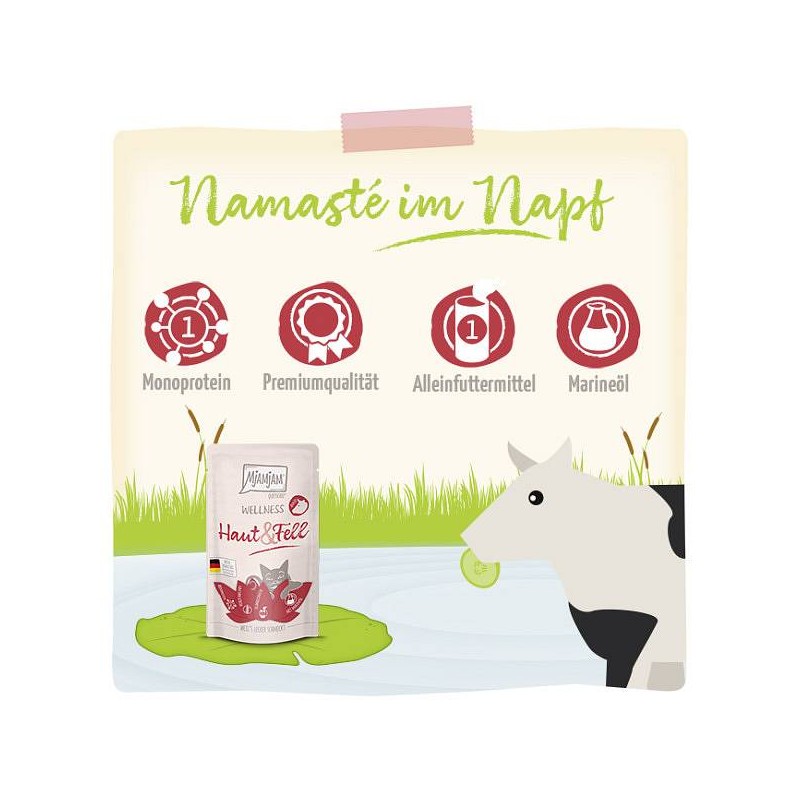 Mjamjam Wellness Koža in dlaka Govedina 125g