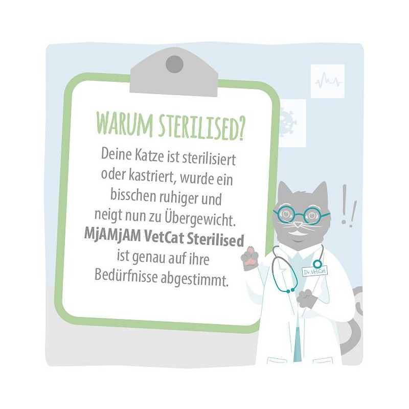 Mjamjam VetCat Sterilised Govedina in raca 200g