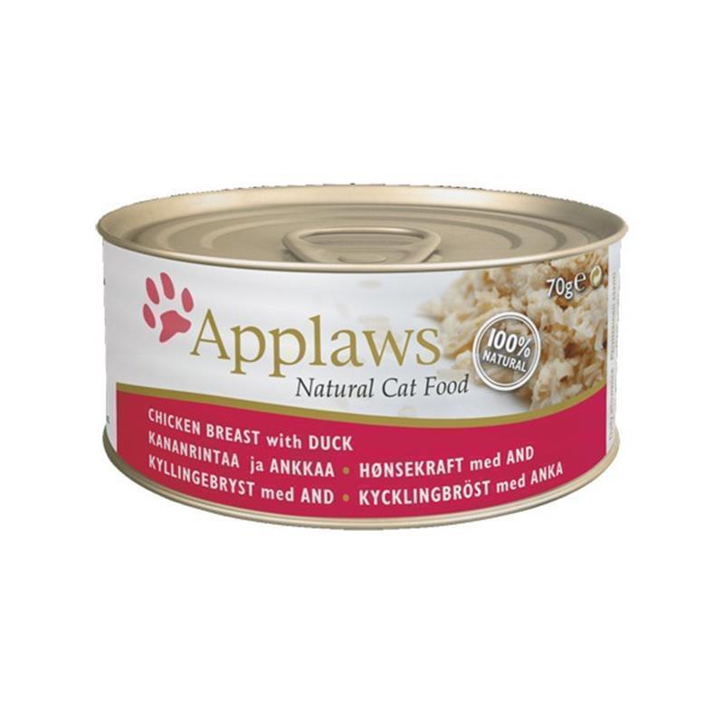 Applaws mokra hrana za mačke Chicken with Duck 156g