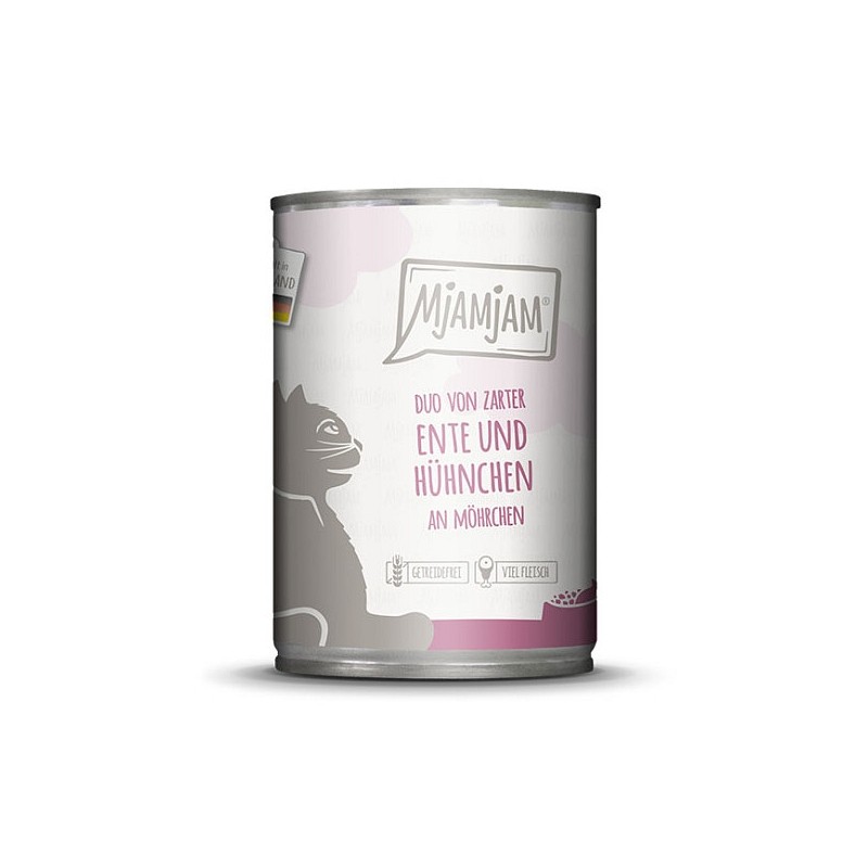 Mjamjam DUO Raca in piščanec s korenčkom 400g