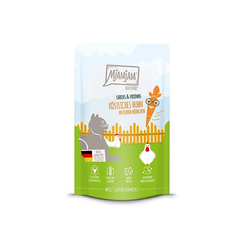 Mjamjam Chicks & Friends Piščanec s korenjem125g