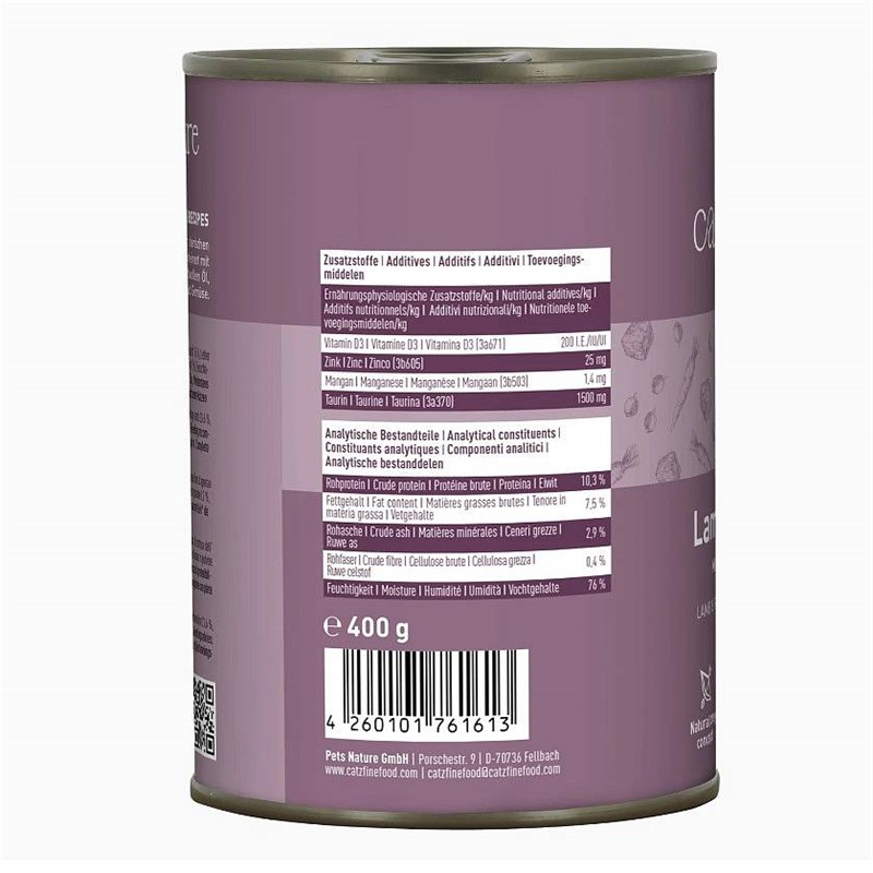 Catz Finefood no. 11 jagnjetina in zajec 400g