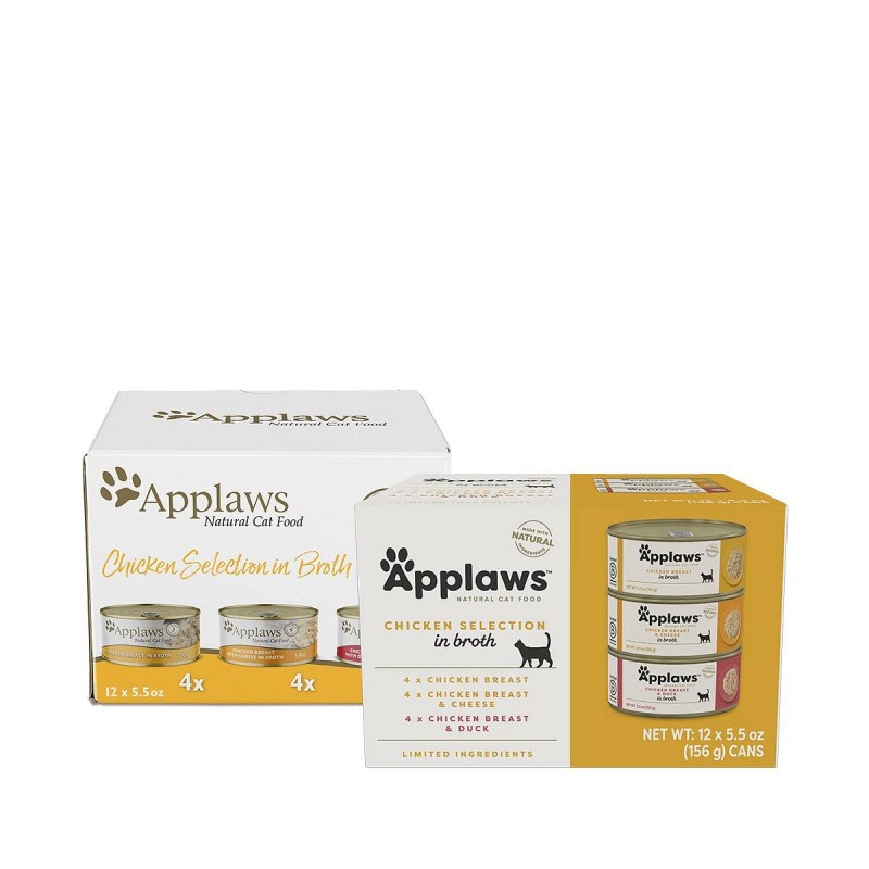 Applaws izbor piščančjih okusov v juhi 12x156g