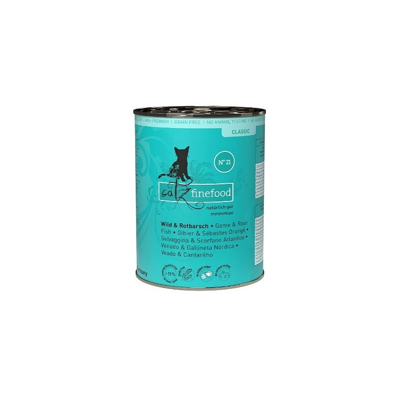 Catz Finefood no. 21 divjačina in rdeči okun 400g