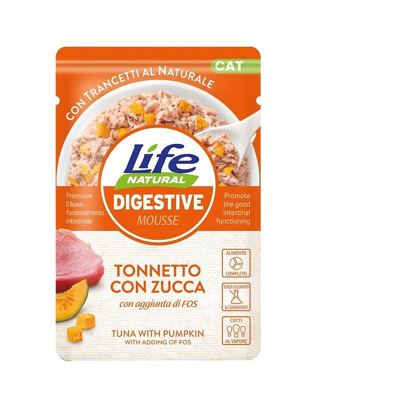 Lifecat Digestive Tuna z bučo 70g