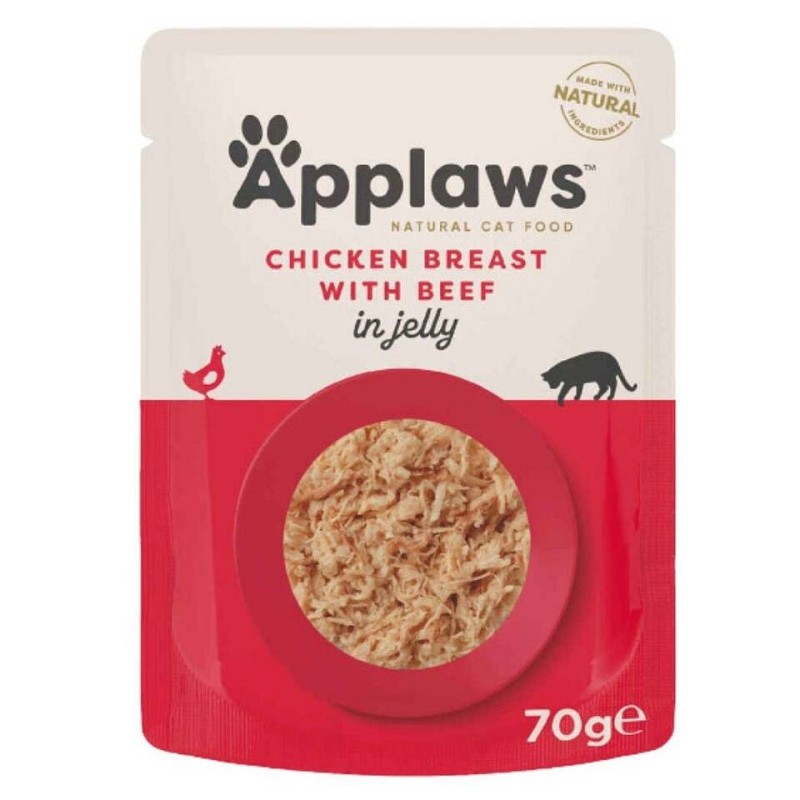 Applaws Pouch Jelly Piščanec in govedina 70g