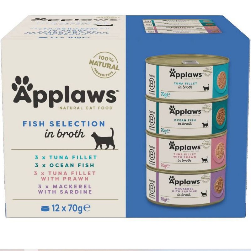 Applaws Izbrani ribji okusi v juhi 12x70g