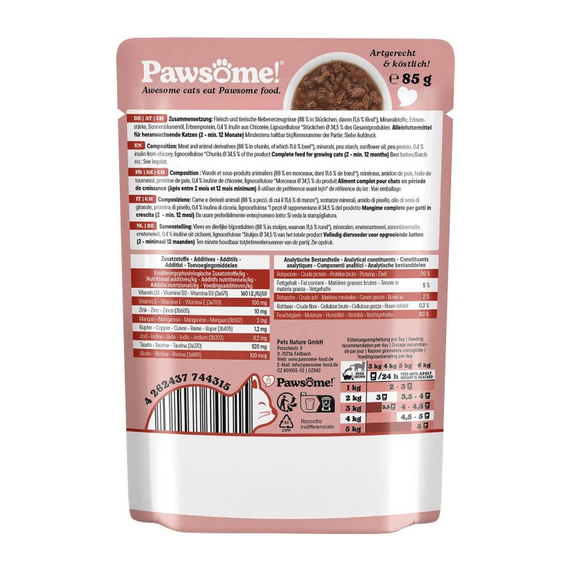 Pawsome Junior Govedina 85 g