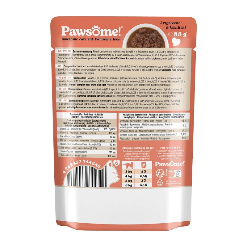 Pawsome Senior Teletina 85 g