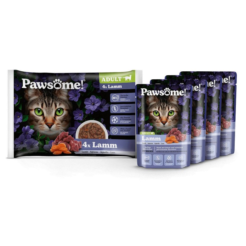 Pawsome Adult Jagnjetina 4x85 g