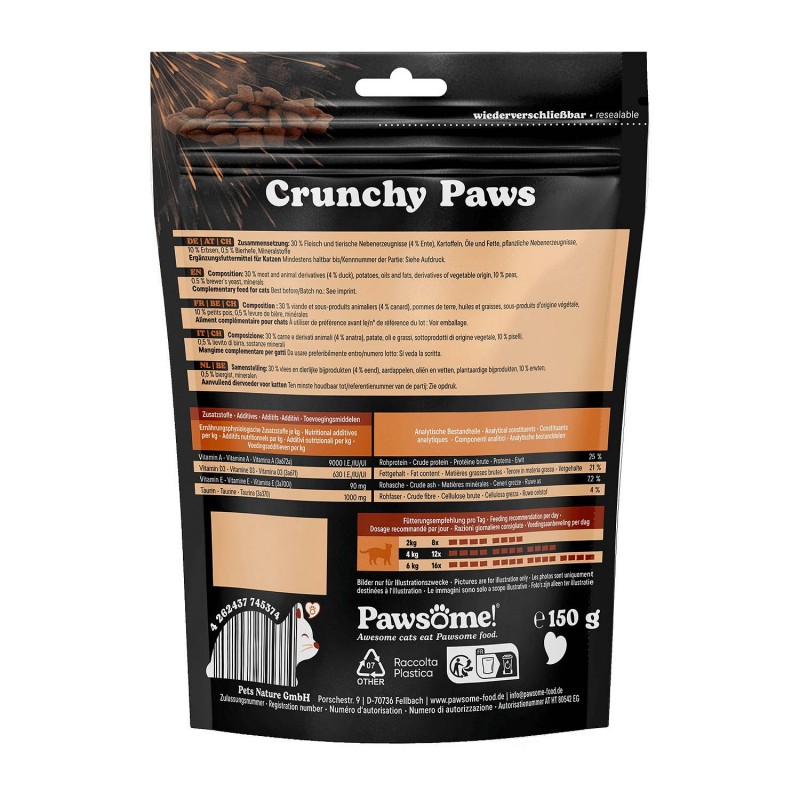 Pawsome Crunchy Paws Raca 150g
