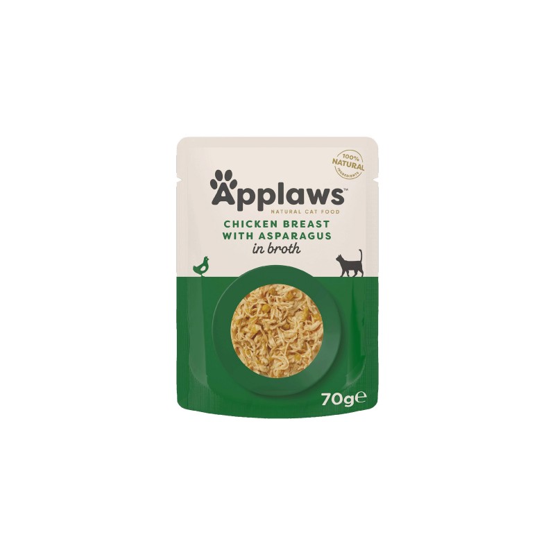 Applaws mokra hrana za mačke piščanec in šparglji 70g