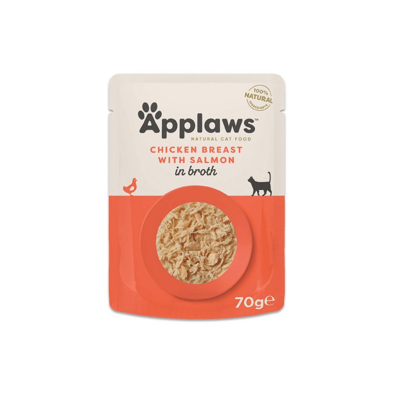 Applaws Pouch Piščanec in losos v juhi 70g