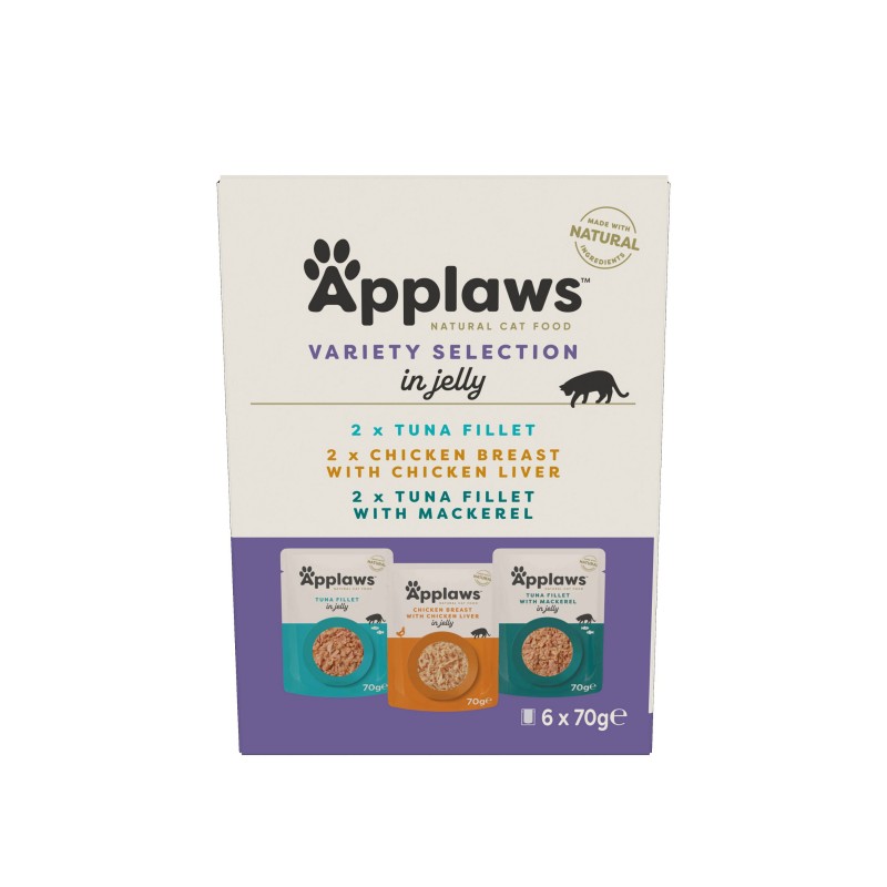 Applaws Mešan izbor v želeju, vrečke 6x70 g