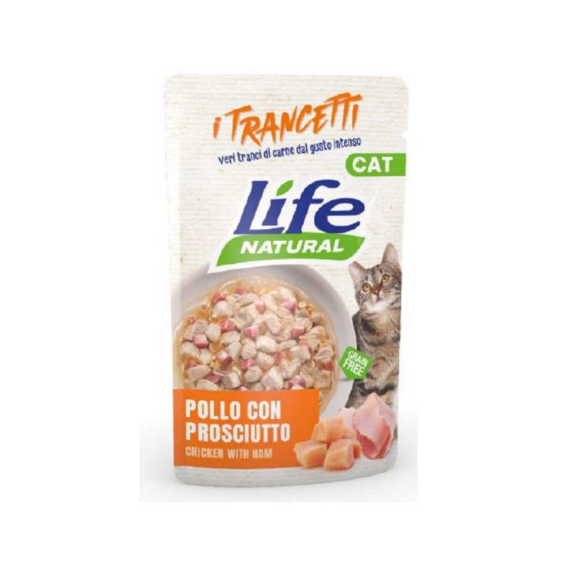 Lifecat Chunks Piščanec s šunko 55g