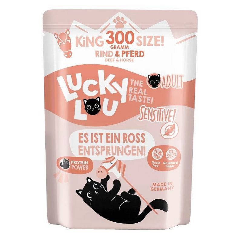 Lucky Lou LS Sensitive Govedina in konj 300g
