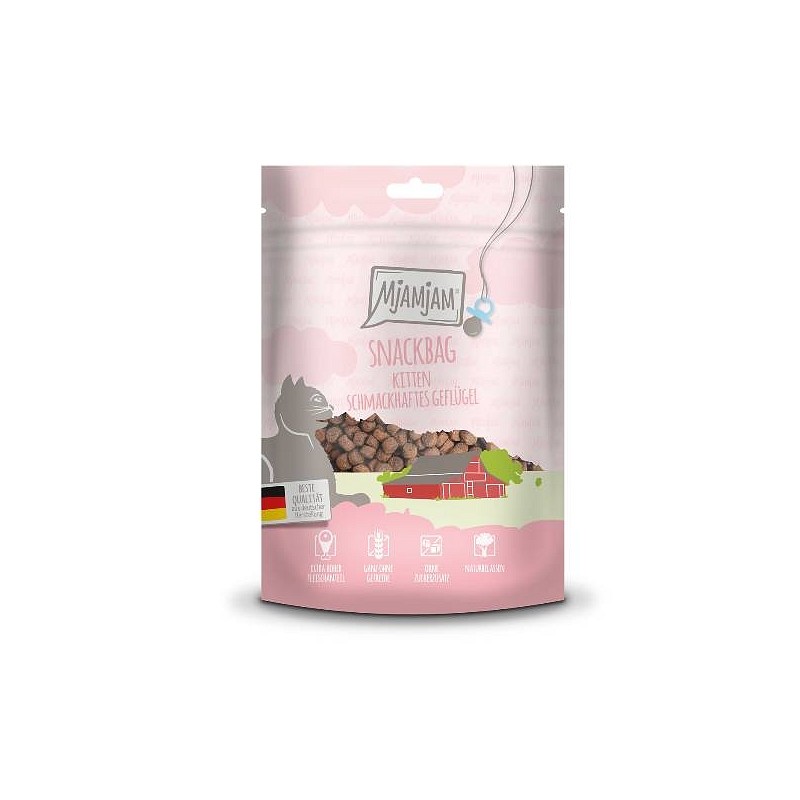 Mjamjam Snackbag Kitten perutnina 125g