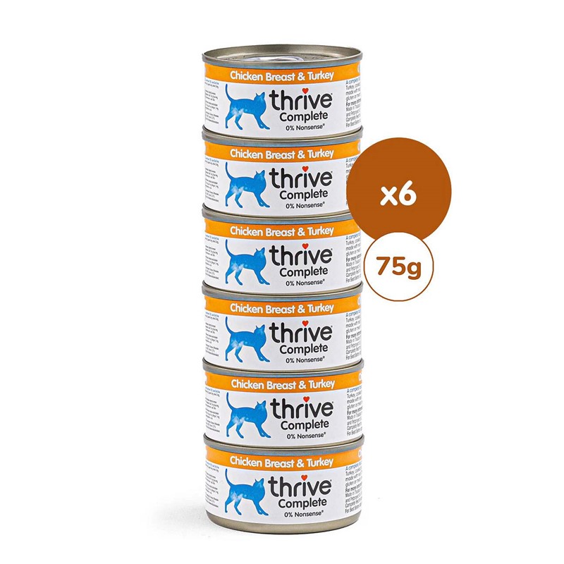 Thrive paket Complete piščanec in puran 6x75g