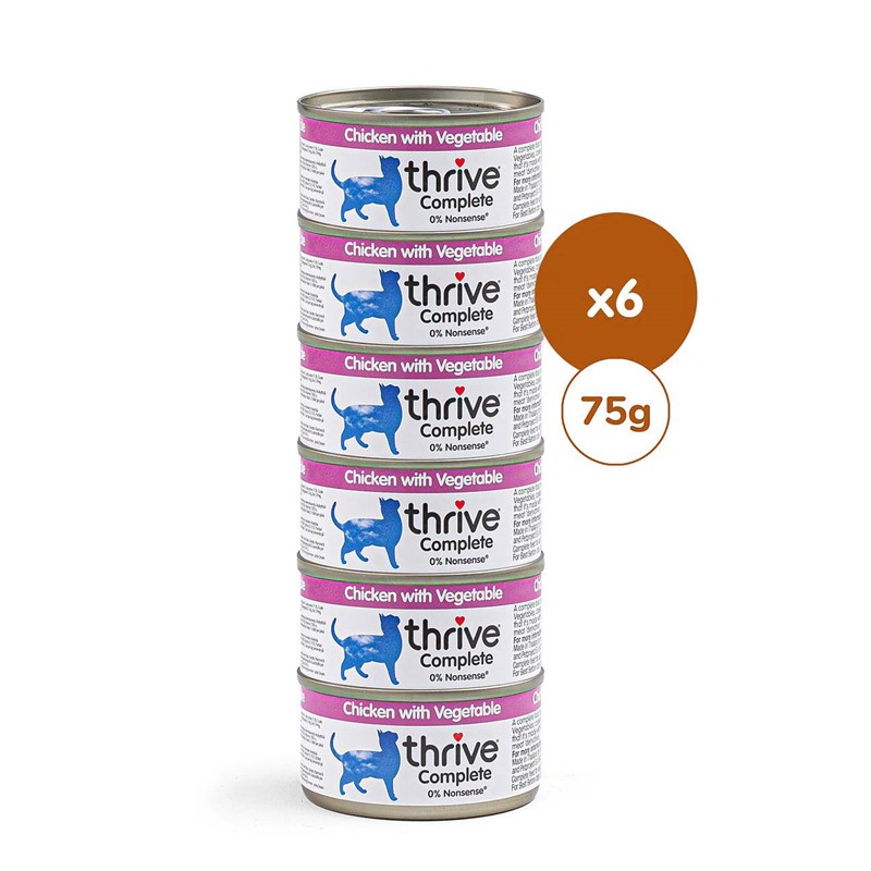 Thrive paket Complete piščanec z zelenjavo 6x75g