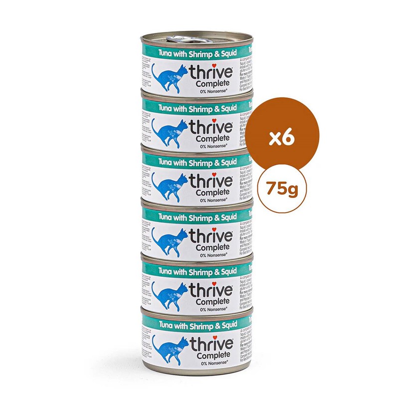 Thrive paket Complete tuna s kozicami in lignji 6x75g