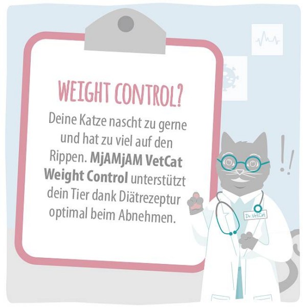 Mjamjam VetCat Weight Control Piščanec 200g