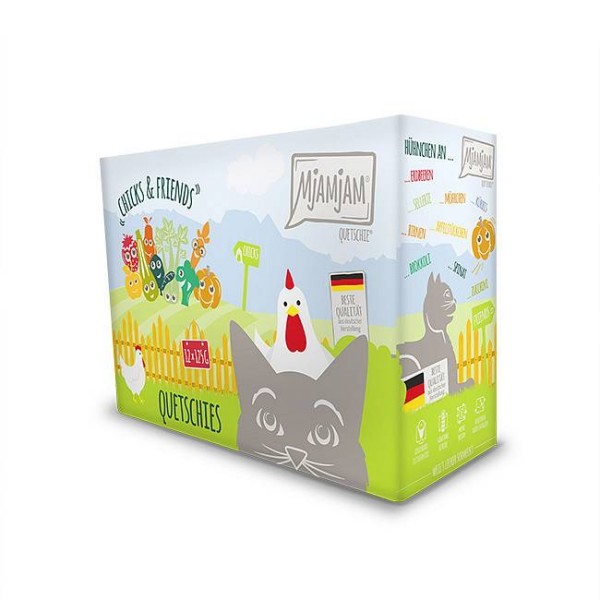 Mjamjam Chicks & Friends Quetschie-Box 12x125g