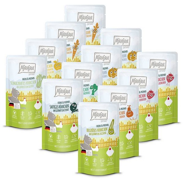 Mjamjam Chicks & Friends Quetschie-Box 12x125g