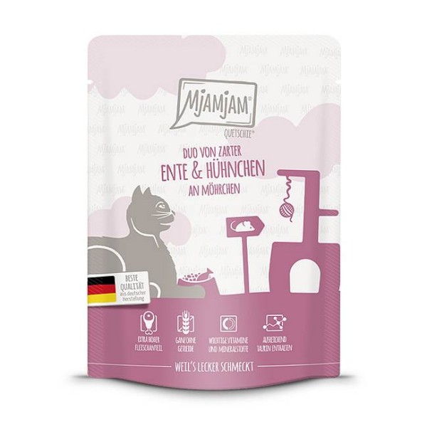 Mjamjam DUO Raca in piščanec s korenčkom 300g