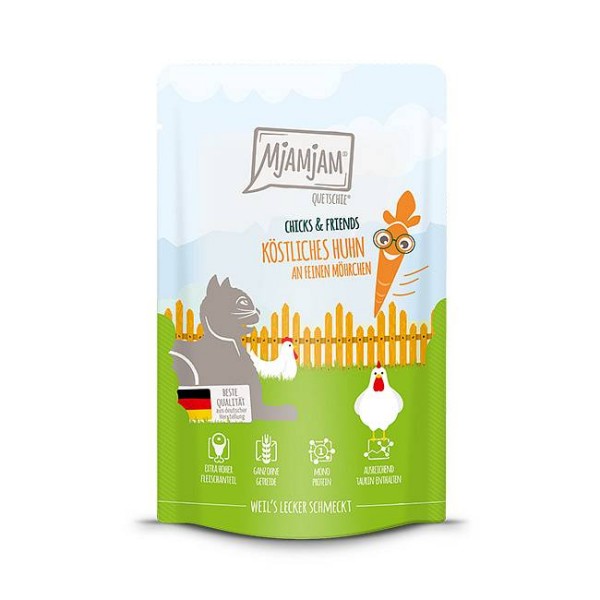 Mjamjam Chicks & Friends Piščanec s korenjem125g