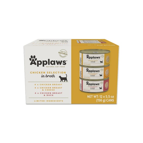 Applaws izbor piščančjih okusov v juhi 12x156g