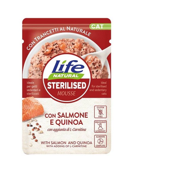 Lifecat Sterilised Losos in kvinoja 70g