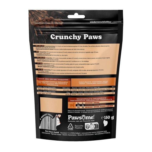 Pawsome Crunchy Paws Raca 150g