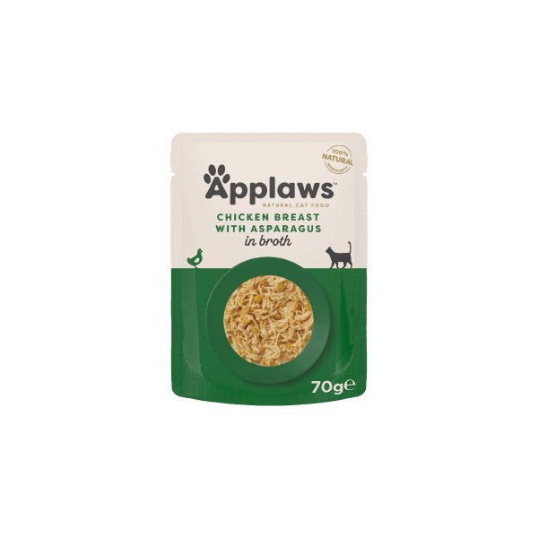 Applaws mokra hrana za mačke piščanec in šparglji 70g