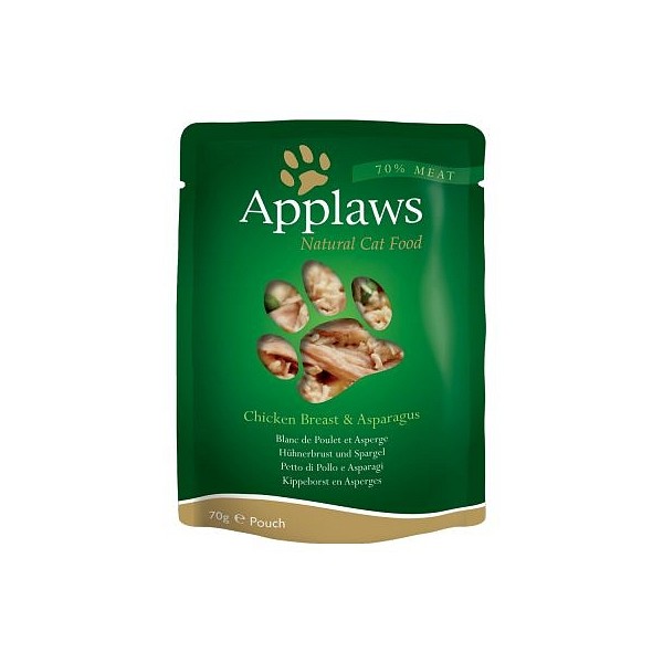 Applaws mokra hrana za mačke piščanec in šparglji 70g