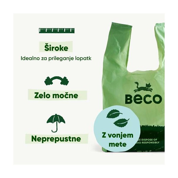 BecoCat vrečke z ročaji, vonj mentola