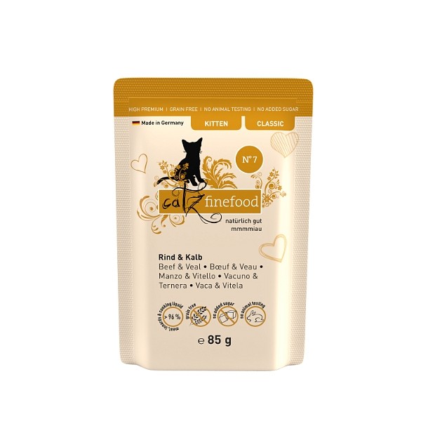 Catz Finefood Kitten no. 07 Govedina in teletina 85g
