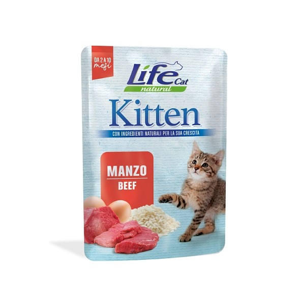 Lifecat vrečka Kitten Govedina 70g