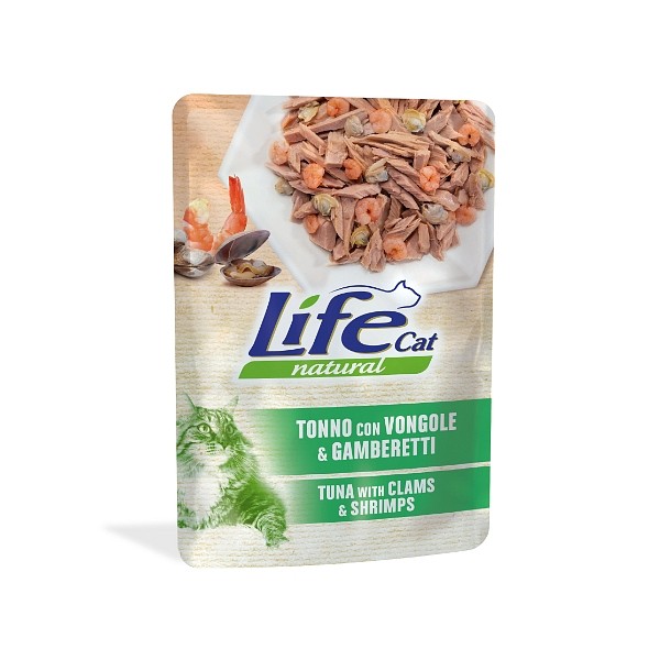 Lifecat vrečka tuna, školjke in kozice 70g