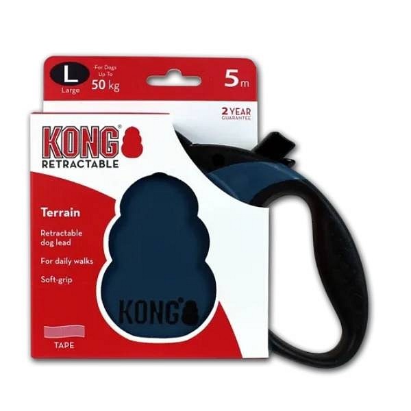 KONG izvlečni povodec Terrain Blue